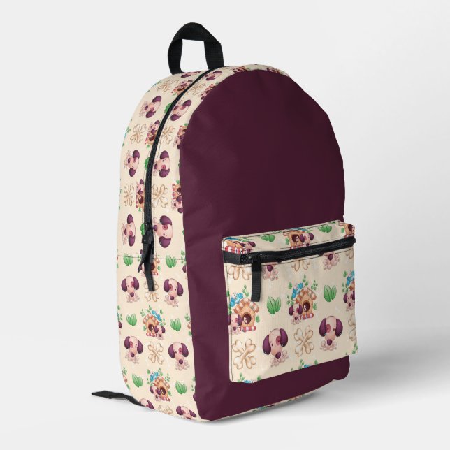 Adorable Dog Pattern  Printed Backpack (Back Corner Left)
