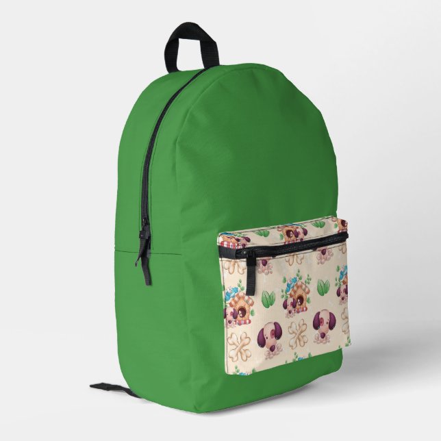 Adorable Dog Pattern  Printed Backpack (Back Corner Left)