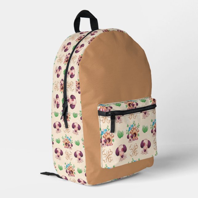 Adorable Dog Pattern  Printed Backpack (Back Corner Left)