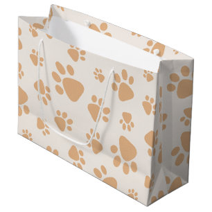 Adorable Dog Paw Print Large Gift Bag