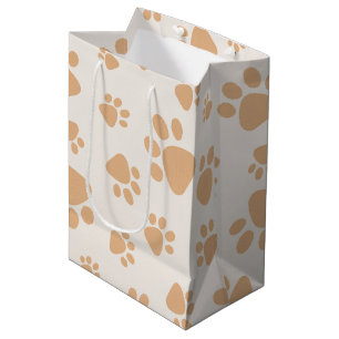 Adorable Dog Paw Print Medium Gift Bag
