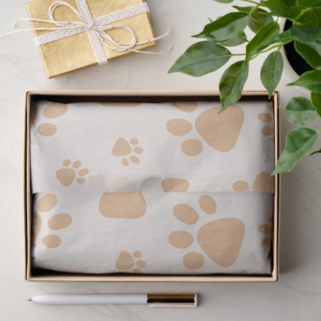 Adorable Dog Paw Print Tissue Paper (Gift)