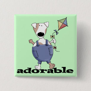 Adorable Dog T-shirts and Gifts 15 Cm Square Badge