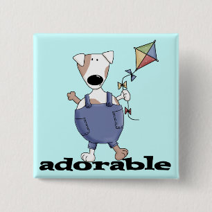 Adorable Dog T-shirts and Gifts 15 Cm Square Badge