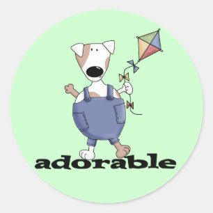 Adorable Dog T-shirts and Gifts Classic Round Sticker
