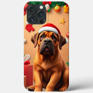 Adorable Dog Wearing Santa Hat iPhone 13 Pro Max Case