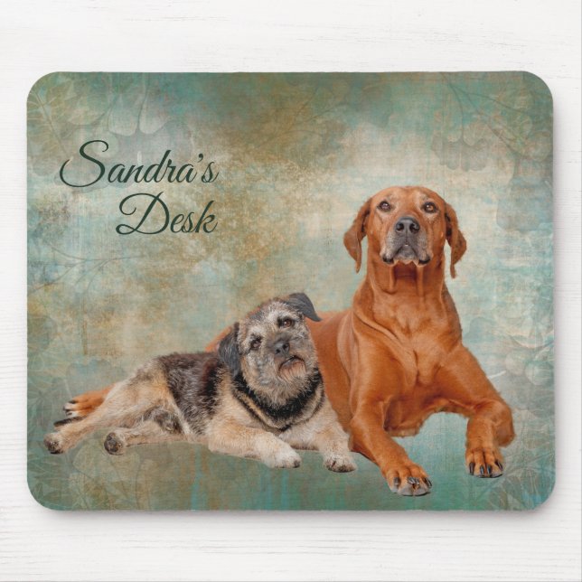 Adorable Dogs On Decopage Art  Mouse Mat (Front)