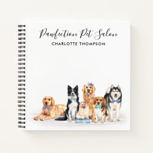 Adorable Dogs Pet Sitter Dog Groomer Business Notebook