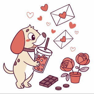 "Adorable Dogs with Gifts, Flowers & Chocolate T-Shirt