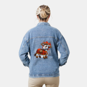 Adorable Donkey Canadian Autumn Denim Jacket