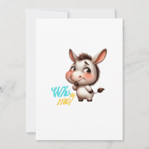 Adorable Donkey for Christmas 2024 - Perfect Gift Holiday Card