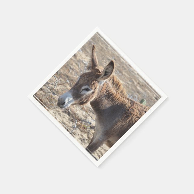 Adorable Donkey Napkin (Corner)