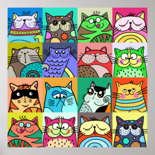 Adorable Doodle Pet Cat Community Poster