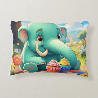 Adorable Double-sided Baby Mammoth Design  Decorative Cushion