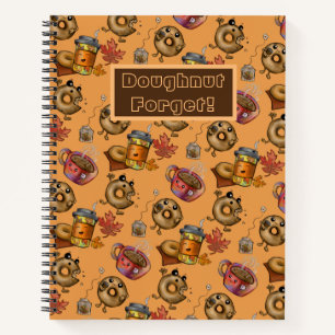 Adorable Doughnuts and Tea  Notebook