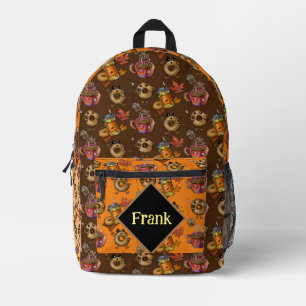 Adorable Doughnuts and Tea  Printed Backpack