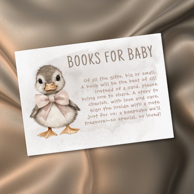 Adorable Duckling Waddle It Be Baby Shower Books Enclosure Card (Adorable Duckling Waddle It Be Baby Shower Books Enclosure Card)