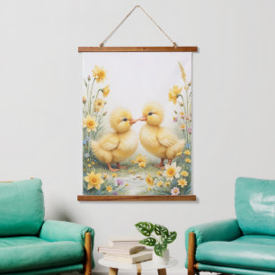 Adorable Ducklings Spring Wall Decor Hanging Tapestry