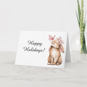 Adorable  Easter a cute bunny  Thank You Card