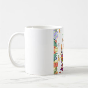 Adorable Easter Bunnies & Eggs Coffee Mug
