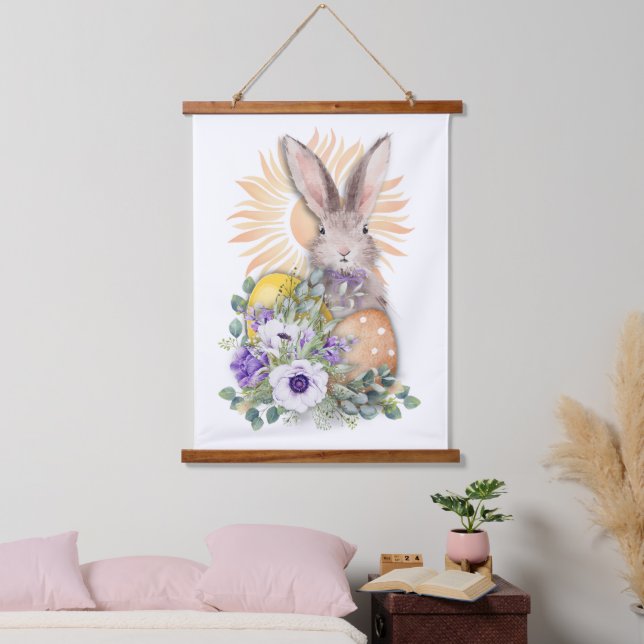 Adorable Easter Bunny 24"x36" Hanging Tapestry (Bedroom)