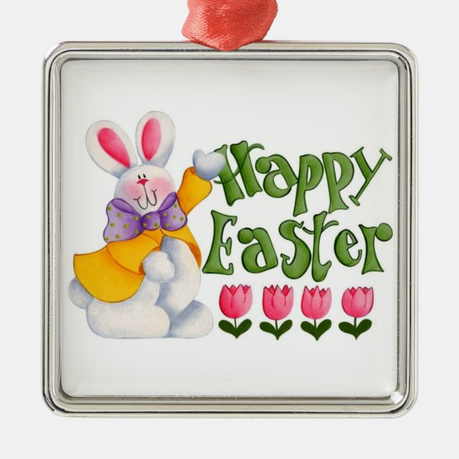ADORABLE "EASTER BUNNY" METAL TREE DECORATION (Front)
