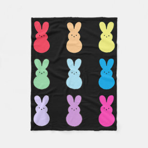 Adorable Easter Bunny Rainbow Tee – Cute Pastel Sp Fleece Blanket