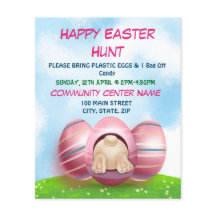 Adorable Easter Bunny With Pink Stripes Egg Easter