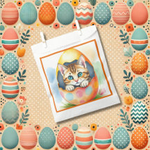 Adorable Easter Kitten in Colourful Egg