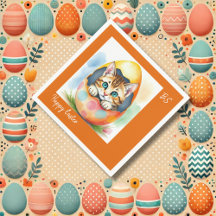 Adorable Easter Kitten in Colourful Egg