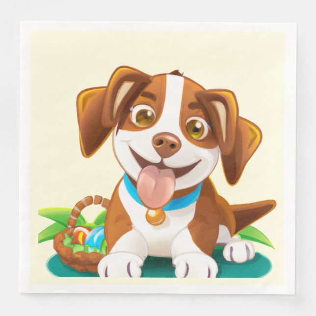 Adorable Easter Pup  Napkin (Front)