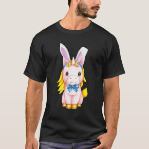 Adorable Easter Unicorn Bunny Ears Unicorn Bow Tie T-Shirt