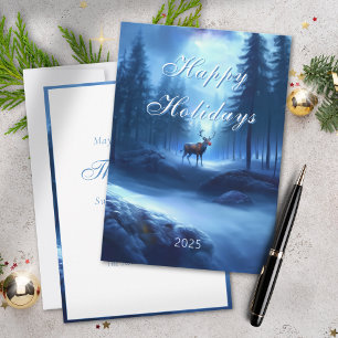 Adorable Editable Winter Wonderland Holiday Card