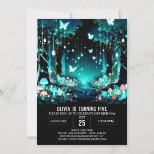 Adorable Editable Woodland Digital Birthday Invitation