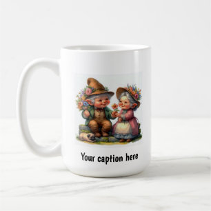 Adorable Elderly Munchkins in Vintage Clothes Coffee Mug