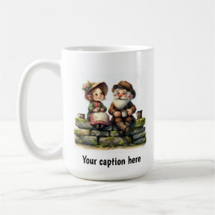 Adorable Elderly Munchkins in Vintage Clothes Coffee Mug