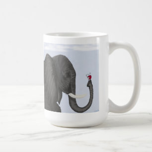 Adorable Elephant and Cute Ladybug Coffee Mug