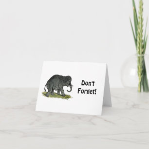 Adorable Elephant Cartoon, Cute Funny Zoo Friend Card