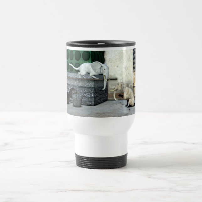 Adorable Elephant Cats Travel Mug (Center)
