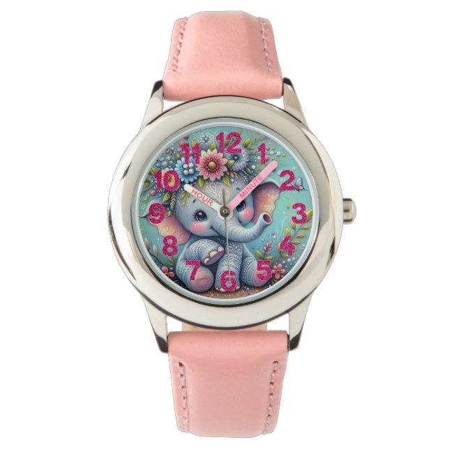 Adorable Elephant Children's Watch (Front)