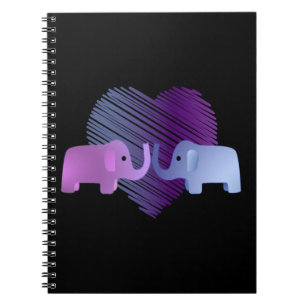 Adorable Elephant Love Notebook