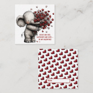 Adorable Elephant Valentine Card