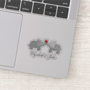 Adorable Elephants In Love - Personalised