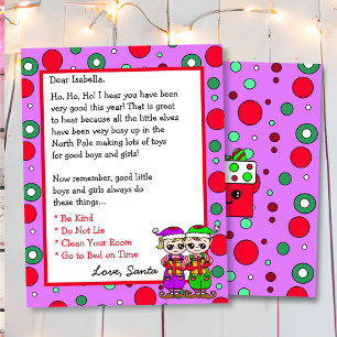 Adorable Elf Personalised Letter from Santa