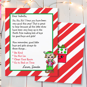 Adorable Elf Personalised Letter from Santa