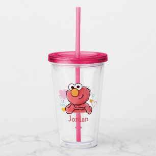 Adorable Elmo Add Your Own Name Acrylic Tumbler