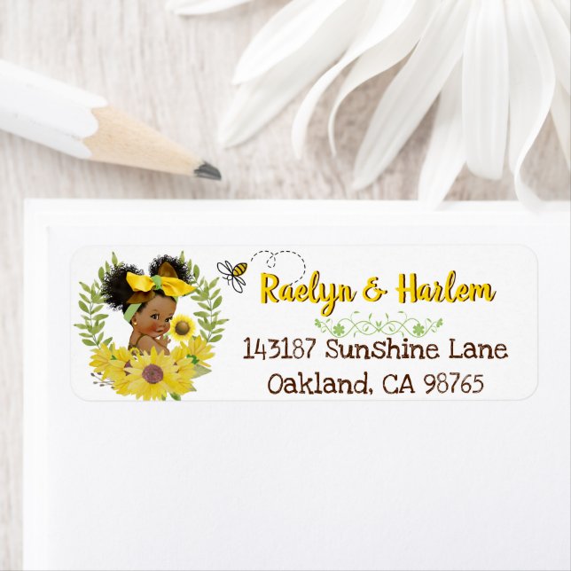 Adorable Ethnic Baby Girl|Yellow Sunflower Mailing (Insitu)