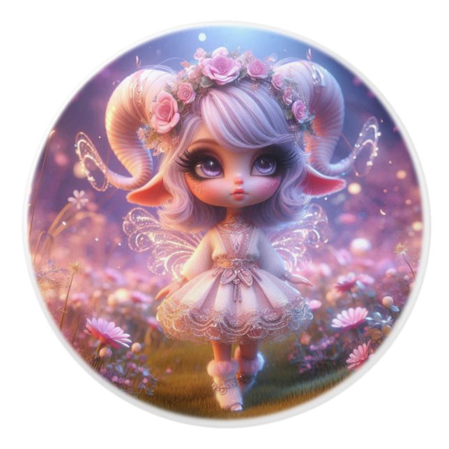 Adorable Fairy Ceramic Knob (Front)