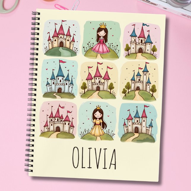Adorable Fairy Tale Princess and Castle Doodles Notebook (Creator Uploaded)