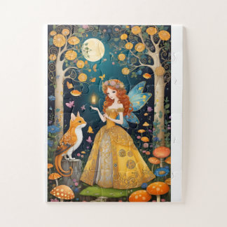 Adorable fairyland characters in a fantasy land jigsaw puzzle